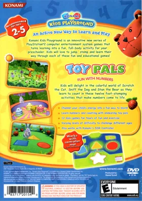 Konami Kids Playground - Toy Pals Fun with Numbers box cover back